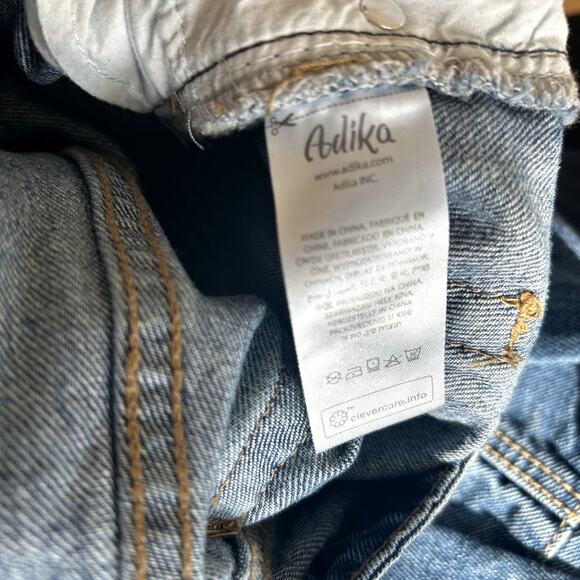 Adika Jeans Size M Denim Wide Leg High Rise Non-Stretch Blue Seam Utility - Picture 7 of 8